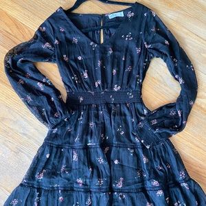 Hollister black floral dress